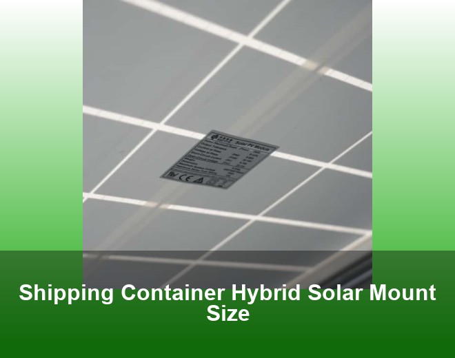 Shipping Container Hybrid Solar Mount Size